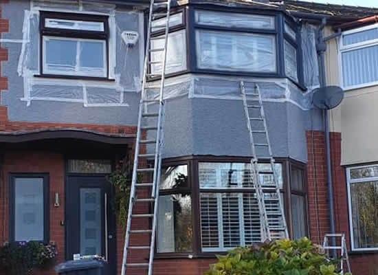 upvc window paint dark grey from brown - before